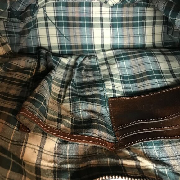 Wild West Los Angeles Brown Leather Crossbody or Shoulder Saddle Bag Pockets - Picture 8 of 12